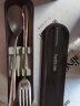 双枪（Suncha）304不锈钢抗菌便携餐具三件套筷子勺叉家用旅游学生成人餐具套装  实拍图