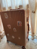NAUTICA铝框行李箱万向轮拉杆箱耐磨大容量女玫瑰金旅行箱24英寸密码皮箱 实拍图