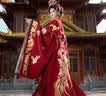 重回汉唐X17周年 并蒂荣华原创唐制汉服婚服重工大袖凤冠霞帔女款 直领对襟广袖衫（外）/现货 M 晒单实拍图