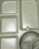 摩登主妇减脂分格餐盘减脂月子餐具一人食学生早餐盘儿童陶瓷快餐盘子 浅绿色（餐盘+双耳碗） 实拍图