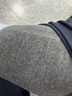 松山棉店【自由穿小暖羊儿童打底裤】保暖裤秋裤加绒男童女童冬中大童裤子 高腰单裤-深灰条纹 150 cm 实拍图