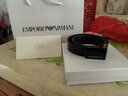 ARMANI 阿玛尼 EA 男士印花LOGO粒纹可裁剪板扣皮带腰带礼盒礼袋装 黑色 Y4S427 YTU7J 84372 U 实拍图