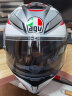 AGV K5S摩托车双镜片头盔机车跑盔男女骑行全盔四季通用安全帽3C PLASMA WHITE BLACK/RED XL（适合60-63头围） 实拍图