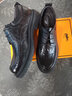 卡帝乐鳄鱼（CARTELO）手抓纹皮鞋男秋冬保暖男士棉鞋软牛皮加绒男鞋皮棉鞋男9740加绒40 实拍图