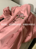 曲果（QUGUO）春秋季女士睡衣开衫长袖纯棉春秋款女式秋天女款全棉质家居服套装 A1715豆沙粉 L 【建议100-120斤】 实拍图