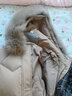 鸭鸭（YAYA） 狐狸毛领冬季羽绒服女士中老年妈妈冬装新款加厚连帽厚外套送礼 卡其色 2XL 建议115-130斤 实拍图