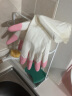 手护神（Athena） 进口鲨鱼油家务手套加绒加厚厨房清洁洗碗橡胶洗衣服洗碗女家用 301粉色(中厚型) M 实拍图