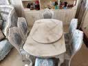 秀帛欧式餐桌家用可伸缩拉伸田园风组合套变形餐厅桌椅家庭长方形圆桌 单独椅子一把，单拍不发 方圆两用餐桌(1.2米)单桌s 实拍图