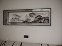 墨派 新中式客厅装饰画沙发背景墙壁画现代简约大气横幅山水叠加画 家和万事兴 A款 大幅180*60+小幅150*40晶瓷 实拍图