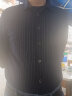 南极人秋冬季衬衫男士保暖加绒加厚长袖修身韩版潮条纹印花中年衬衣男装 (一件装)HB677(加绒款) XL 适合120一139斤 晒单实拍图