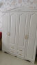 李欧欧式衣柜小户型现代简约板式组装木质衣橱出租房家用卧室储物柜子 白色 四门衣柜 晒单实拍图