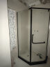 箭牌（ARROW） 淋浴房黑色钻石型浴室干湿分离不锈钢玻璃隔断家用玻璃门平开门 900*1100 不锈钢【1999】现货 实拍图