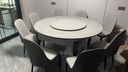 丰舍 餐桌 岩板实木餐桌椅组合现代简约家用小户型餐台可伸缩折叠饭桌 1.5米黑灰色【阿玛尼灰岩板】 一桌八椅 实拍图