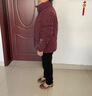 俞兆林（YUZHAOLIN）妈妈冬装羽绒棉服奶奶冬装中老年女装外套老人特大码加肥太太外套 酒红色 3XL 建议125-140斤 实拍图