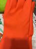 巧姨加长款一体植绒橡胶手套加绒加厚乳胶防水耐用洗碗洗衣服厨房家用 45cm加长一体绒[1双]红色 L大码 实拍图