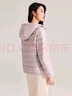 雪中飞秋冬新款羽绒服短款羽绒服女连帽时尚轻薄轻便羽绒服保暖 烟粉紫|6098 S 160/88B 实拍图
