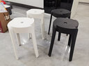 万坤（WANKUN）北欧时尚圆凳塑料加厚凳子可叠放餐桌板凳家用椅子备用凳高凳 加厚耐磨4把装-白2黑2 实拍图