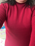 皮尔卡丹（pierre cardin）100%纯羊毛衫女半高领套头毛衣修身百搭羊毛针织打底衫 酒红色 3XL码【建议140-155斤穿】 实拍图