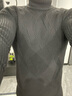 男士加厚毛衣新款秋冬帅气男韩版修身打底衫保暖套头针织衫毛线衣 2黑色 XL 实拍图