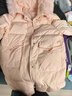 鸭鸭儿童羽绒服洋气中长款大毛领中大童加厚极寒童装冬季外套WJ 黑色 160 实拍图