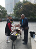 飞鸽飞鸽三轮自行车老年人力拉货客两用可折叠休闲代步骑行脚踏车 粉色+可折叠+双链条+减震一体轮 实拍图