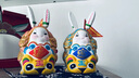 中艺嘉品 老北京兔爷2025蛇年中秋节礼物吉兔坊兔儿爷非遗泥塑泥人摆件毕业生日礼物北京旅游纪念品出国送老外 金玉满堂4号（对装-带红垫子） 实拍图