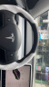 YZ适用tesla特斯拉model3Y方向盘套把超薄吸汗车内装饰改装丫配件 Model3/Y麂皮绒方向盘套-白色 晒单实拍图