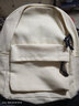 坤鹤书包女韩版高中大学生学帆布校园简约百搭少女初中生双肩包大容量 白色+挂件 实拍图