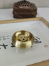 塑家美（sujiamei）黄铜香插创意九孔香座家用室内多孔线香香盘香托盘香架禅意熏香炉 九孔香插+金色接灰盘 实拍图