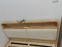 意米之恋实木床多功能北欧双人床厚板带夜灯储物床 气压款 1.35m*2m JX-14 实拍图