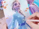 迪士尼 儿童钻石贴画贴纸爱莎公主手工diy制作材料包女孩玩具冰雪款女孩生日礼物 实拍图