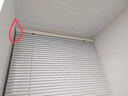 贵品免打孔百叶窗帘办公室卧室浴室厨房卫生间铝合金电动遮阳遮光帘 21丝简约哑光珍珠白GPLJD163 实拍图