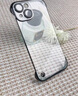 弘卓 适用苹果15Promax手机壳iphone15Promax手机壳电镀无边框透明散热防摔简约男女款 钛银色 实拍图