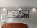 瑞尚（RUISHANG） 新中式客厅装饰画大气山水画横版沙发背景墙画挂画轻奢晶瓷壁画 望云楼 180*60/晶瓷面/适合2.5m沙发 实拍图