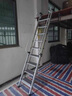 百佳宜（BaiJiaYi）梯子家用梯室内外伸缩阁楼梯可定制加厚折叠踏板铝合金扶手爬梯 【出口品质】8步【扶手+挂钩】全铝合金阁楼梯 实拍图