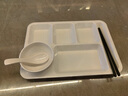 甜雅静 密胺餐盘仿瓷多格快餐盘商用分格盘可刻LOGO商用饭馆公司厚餐具 白色加厚款四件套 实拍图