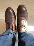 奥康棉鞋男冬季加绒保暖皮鞋真皮休闲加厚棉皮鞋爸爸鞋 棕色 加绒 41 实拍图