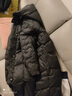 雪中羽皇高充绒90鸭绒羽绒服女长款过膝极寒2025冬季新款保暖厚款黑金外套 黑色 S (155) 实拍图