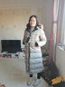 君羽反季羽绒服女过膝长款800高蓬白鹅绒加厚时尚狐狸真毛领鹅绒服女 茶灰 XL （推荐116-130斤） 实拍图