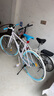EG7死飞自行车男实心胎活飞网红倒刹车单车公路赛轻便成年学生成人女 白蓝色26寸40刀 骑行无忧 实拍图