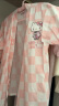 tutuanna家居服女棋盘格和服短袖短裤上下套舒适可爱风家居服 粉色套装 160 晒单实拍图