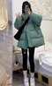妃莉杋（FeiLiFan）羽绒棉服女2025新款冬季韩版宽松小个子加厚面包服学生棉衣棉袄女 绿色 S 建议80-100斤 实拍图