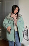 妃莉杋（FeiLiFan）羽绒棉服女2025新款冬季韩版宽松小个子加厚面包服学生棉衣棉袄女 绿色 S 建议80-100斤 实拍图
