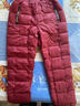 雅鹿2025冬季新款羽绒裤女外穿显瘦加绒加厚休闲白鸭绒保暖棉裤女 3460酒红 M (推荐85-105斤) 实拍图
