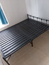 赛森折叠铁艺床家用铁床现代简约钢丝铁架床1.5米双人床硬床1米单人床 黑色铁床150宽+椰棕床垫 实拍图