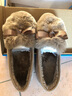 回力女鞋豆豆鞋女秋冬季毛毛鞋女保暖鞋加绒棉拖鞋一脚蹬休闲鞋子女 棕色 37 实拍图