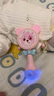 欣格 婴儿拨浪鼓可啃咬 0-3-6个月宝宝安抚早教玩具 新生儿抓握训练手摇铃1-2岁婴幼儿多功能早教音乐棒粉色 实拍图