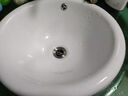 潮窑椭圆形台中盆半嵌入式台上盆洗脸盆洗手盆家用卫生间陶瓷洗面盆 18寸正圆白色盆 赠送下水 实拍图