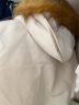 NASA BASE官方潮牌羽绒服男女款秋冬季青少年情侣衫加厚保暖中长款连帽外套 826-米白(枫叶) 3XL（推荐体重171-200斤） 实拍图