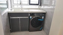 木夏经年 洗衣机柜阳台柜台一体柜太空铝定制伴侣洗衣台组合柜 吊柜需另购 140CM轻奢灰左盆(右盆联系客服) 实拍图